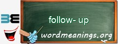 WordMeaning blackboard for follow-up